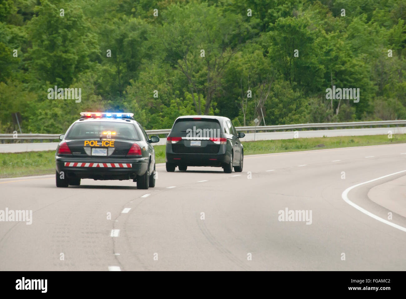 Police Chase Stock Photo