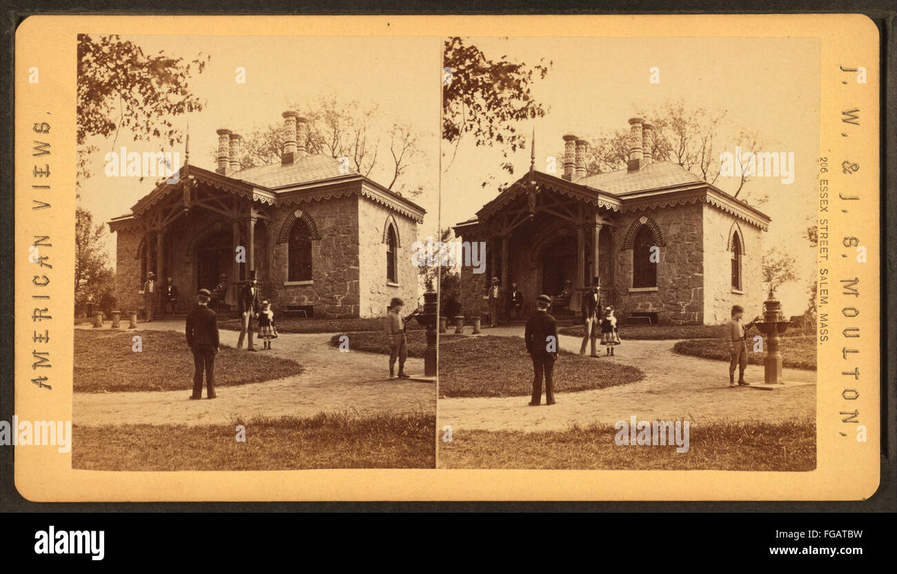 Sedgeley Guard House, Fairmount Park, from Robert N. Dennis collection of stereoscopic views 2 Stock Photo
