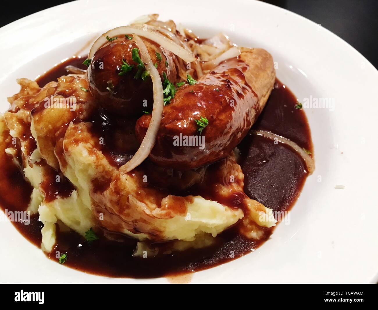 Bangers mash plate hires stock photography and images Alamy