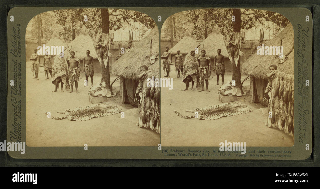 Stalwart Basutos (So. African aborigines) and their extraordinary homes