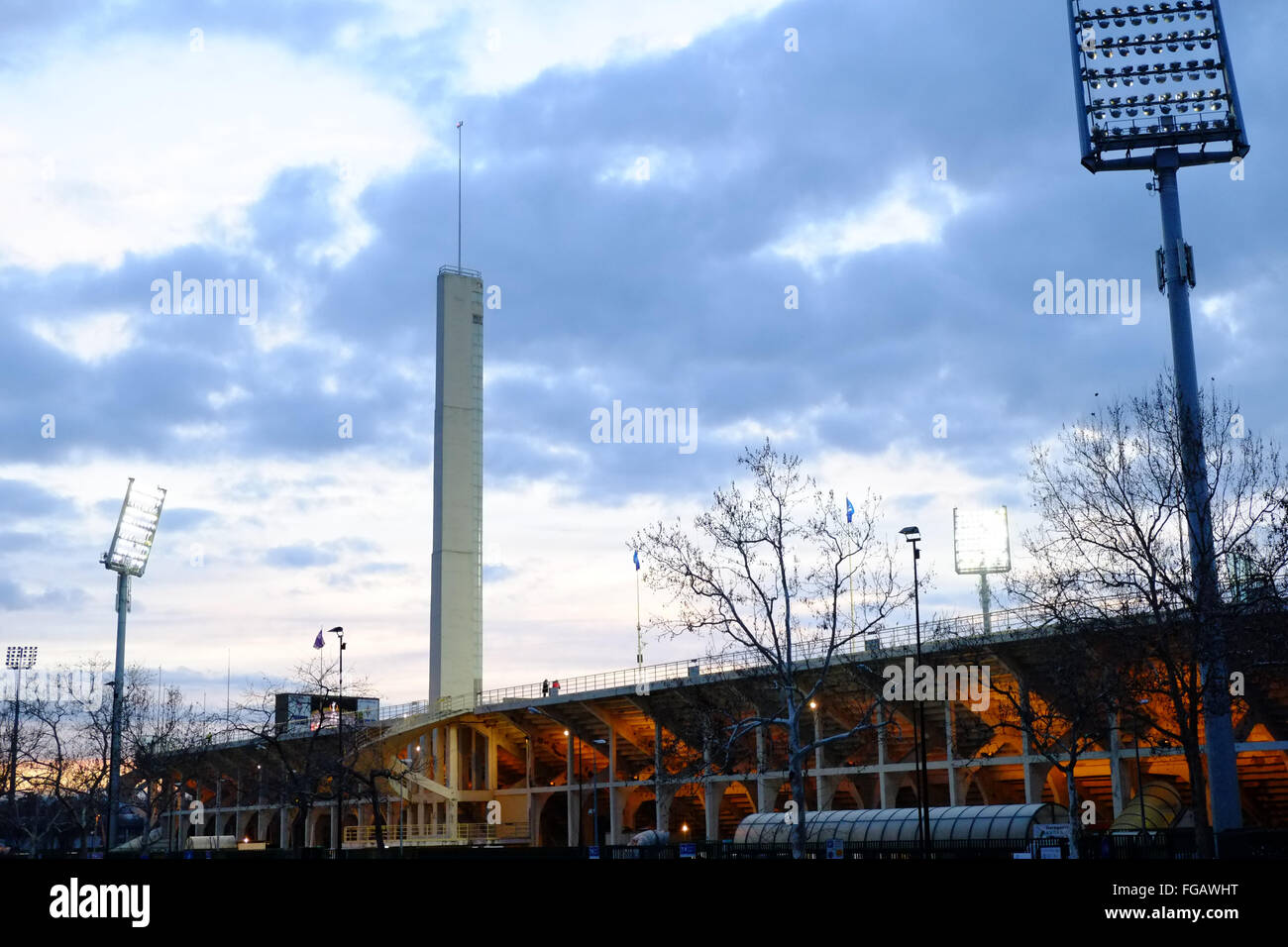 Outside view of the home team stadium, Artemio Franchi, Florence, Italy which hosts Fiorentina 's Europa League match Stock Photo