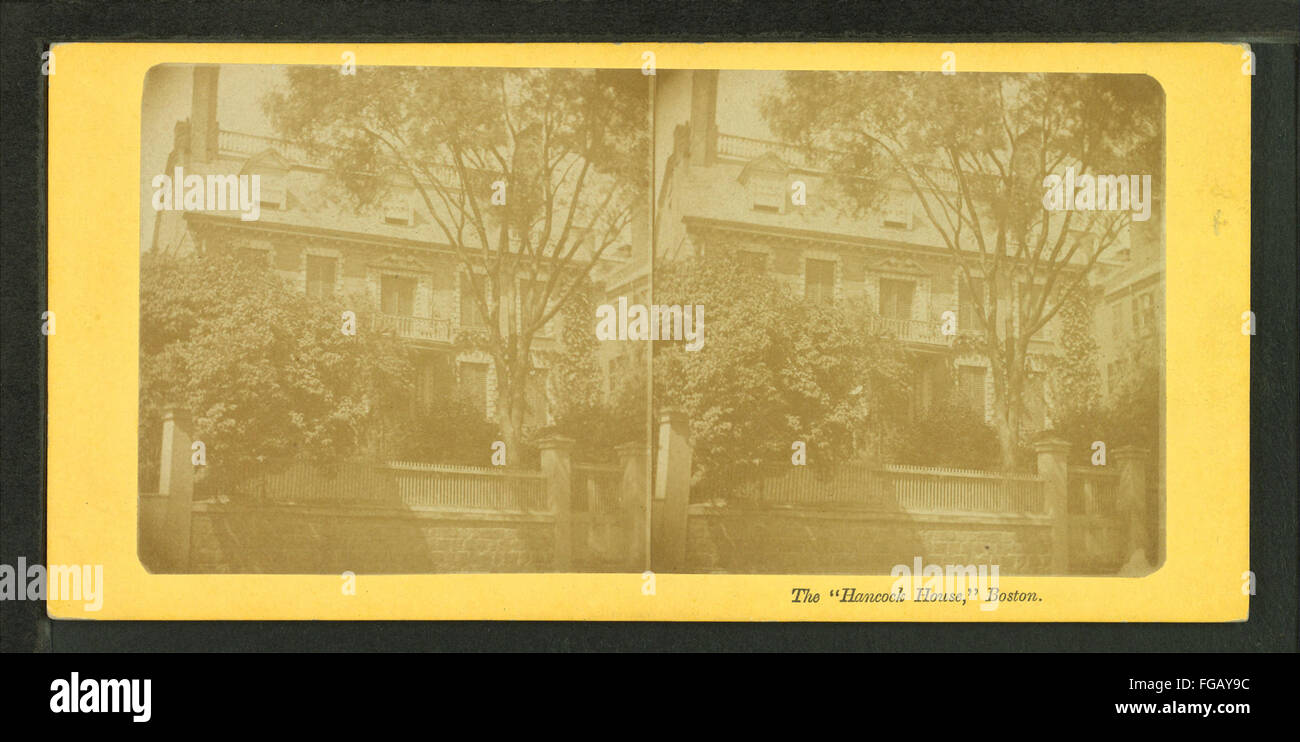 The Hancock house, Boston, from Robert N. Dennis collection of