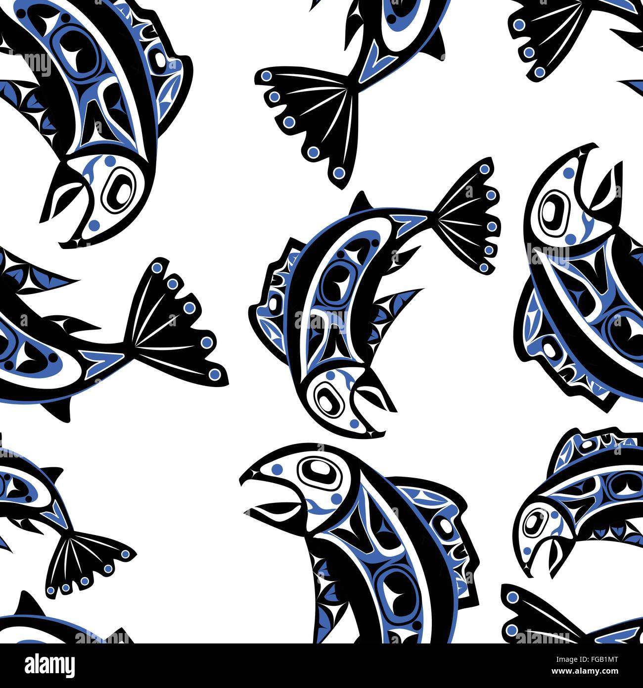 Samlesh Pattern Fish Seamless pattern white fish Stock Vector Images - Alamy