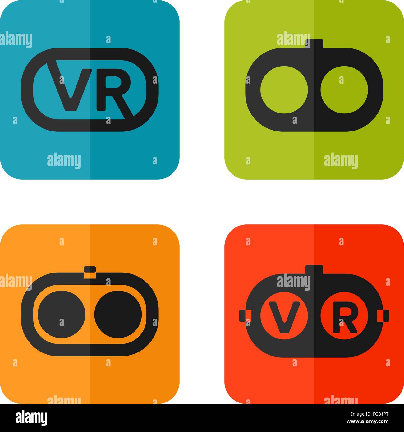 Set icons of virtual reality Stock Vector Image & Art - Alamy