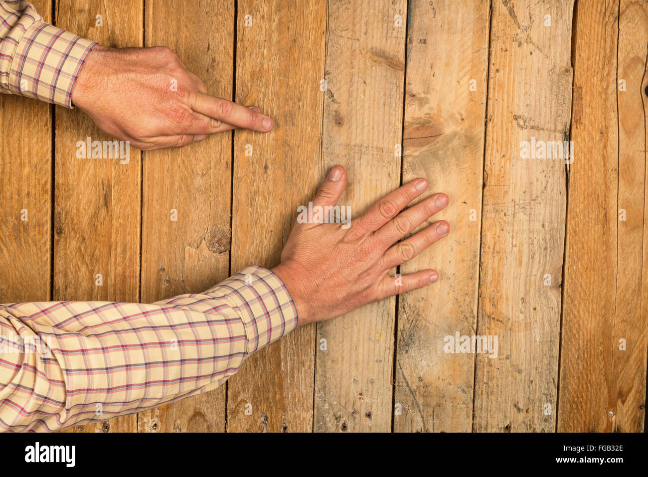 Touch wood, a concept based on a traditional saying Stock Photo Alamy