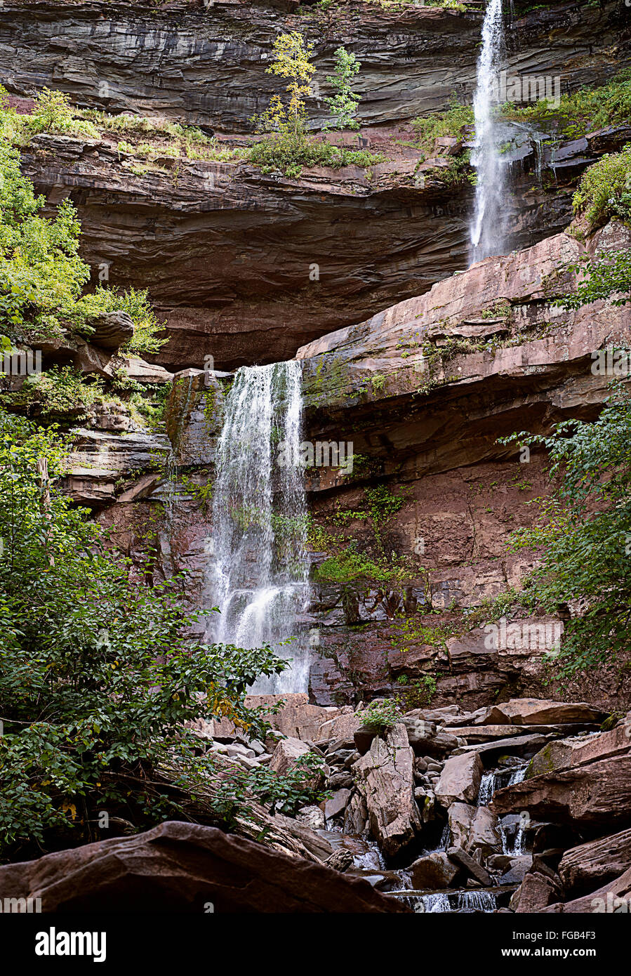Kaaterskill Falls in the Catskill mountains, new york Stock Photo