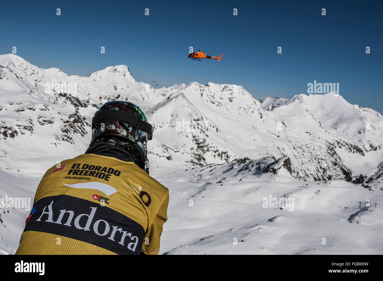 Skier choosing the best line Stock Photo Alamy