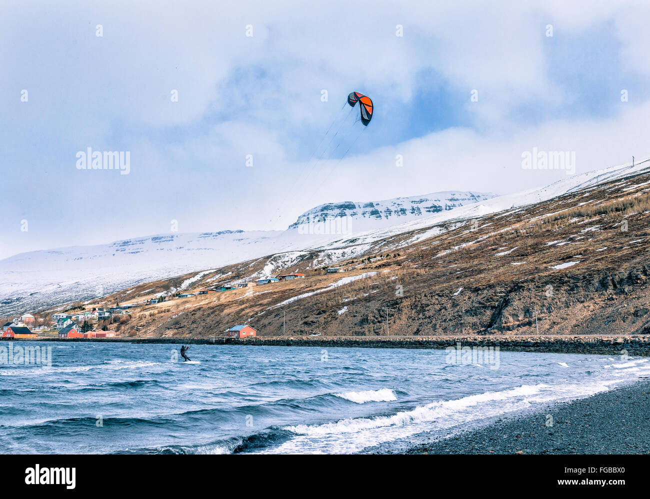 Winter kitesurfing 2024