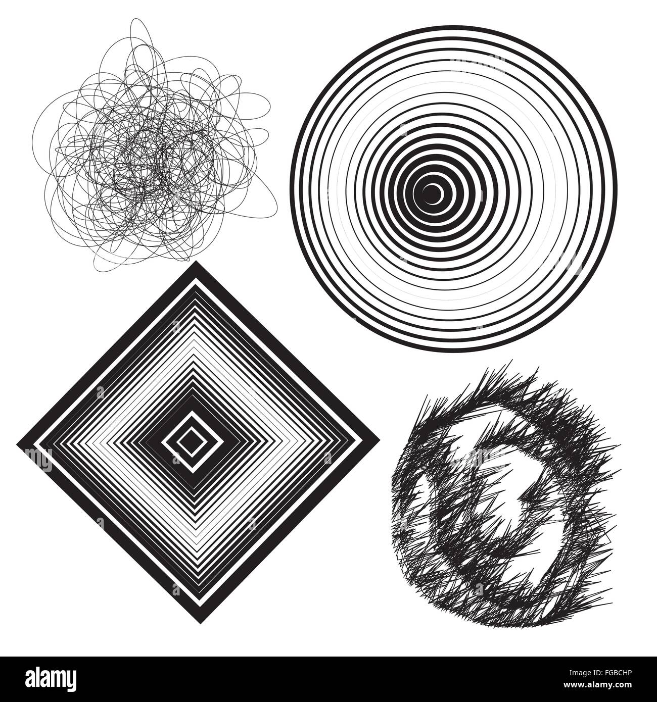 Beautiful vector black and white abstract background set Stock Vector ...