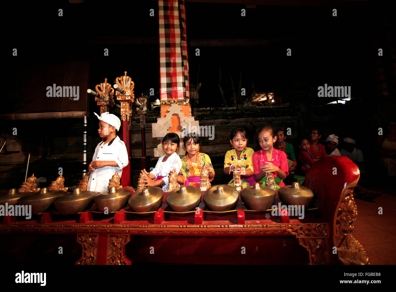 Indonesian temple dance organization Stock Photo