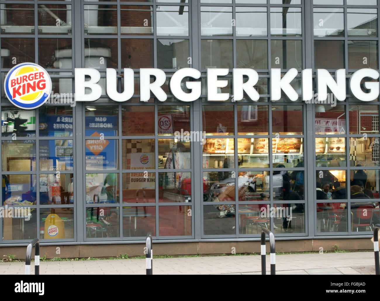 Branch of Burger King fast food restaurants in South London Stock Photo