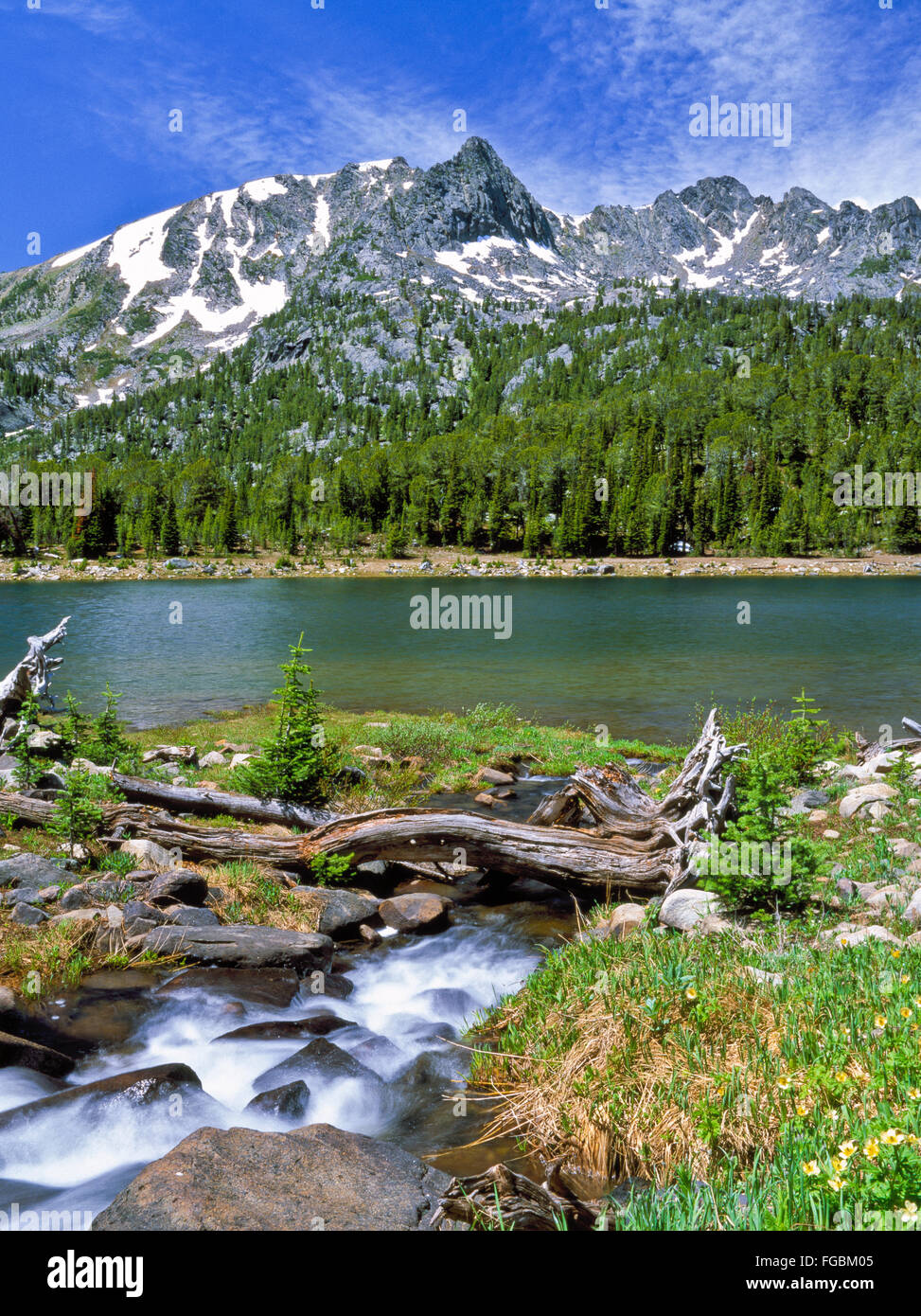 lower branham lake below leggat mountain in the tobacco root range near