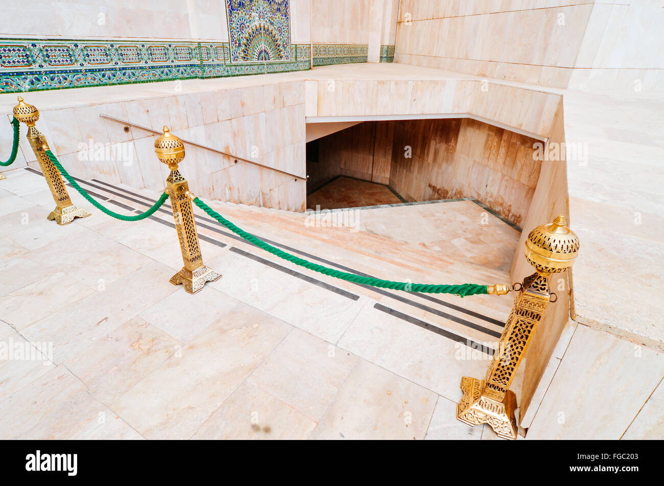 Steps At Mosque Hassan Ii Stock Photo