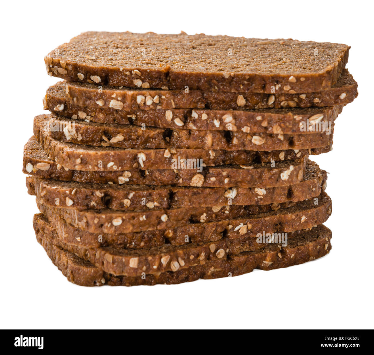 Brown Bread isolated on white background (close-up shot Stock Photo - Alamy