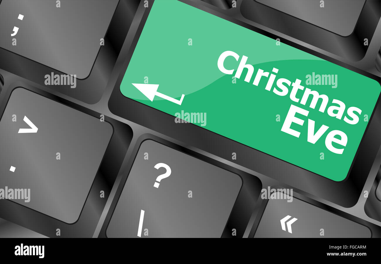christmas eve message button, keyboard enter key Stock Photo - Alamy