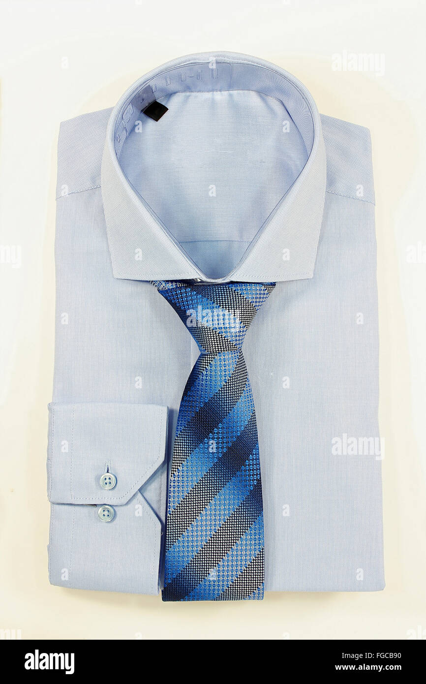 Ellery Knot Sleeve Tie Front Shirt Blue & White Pin Stripe