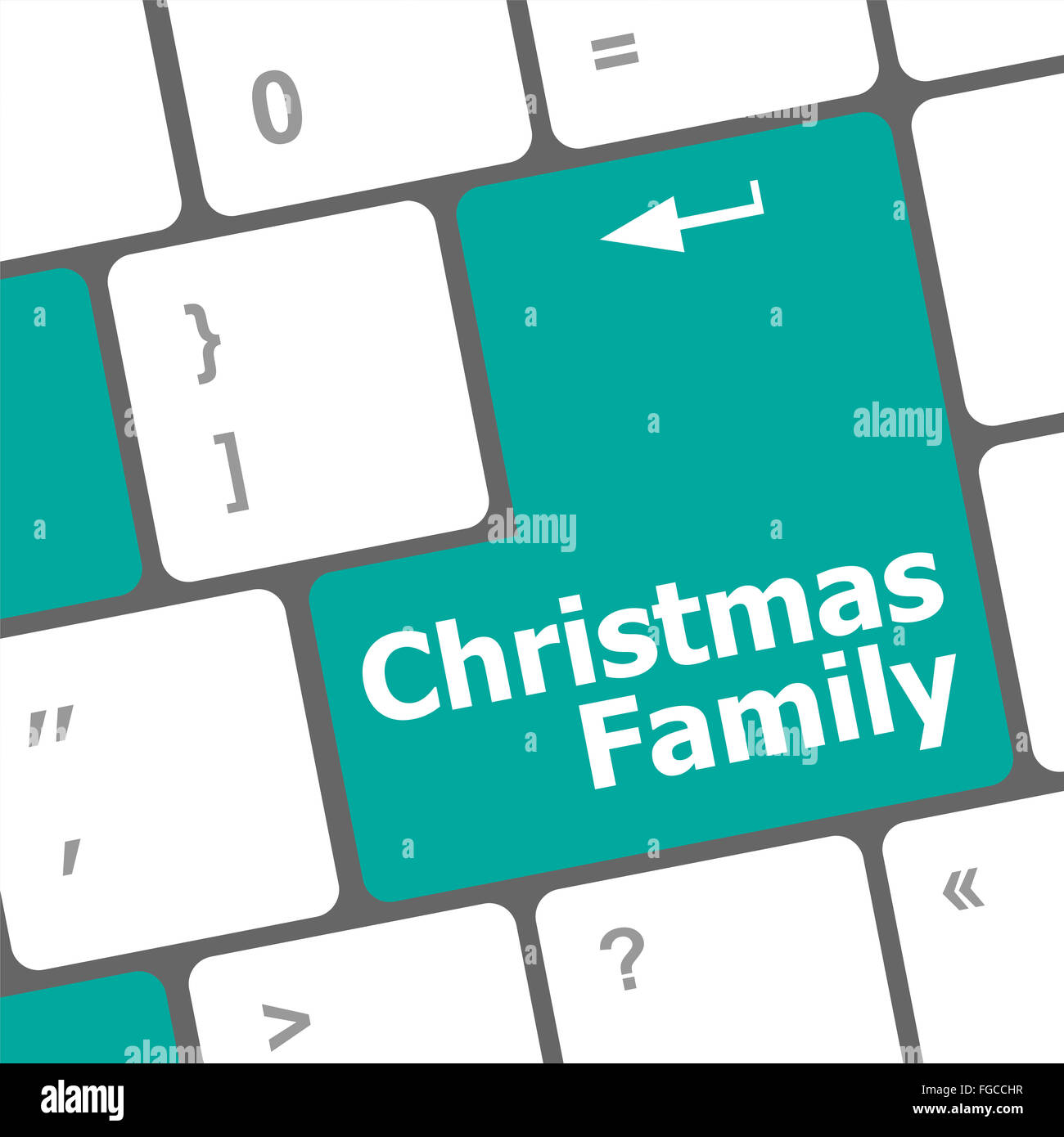 christmas family message button, keyboard enter key Stock Photo - Alamy