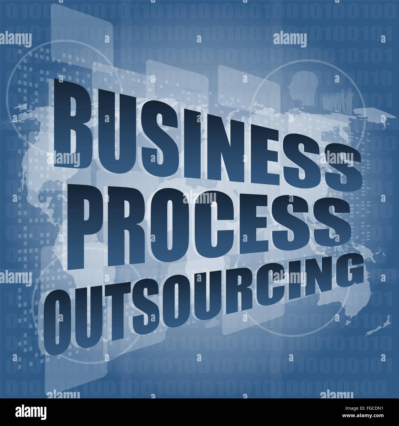 business process outsourcing interface hi technology Stock Photo