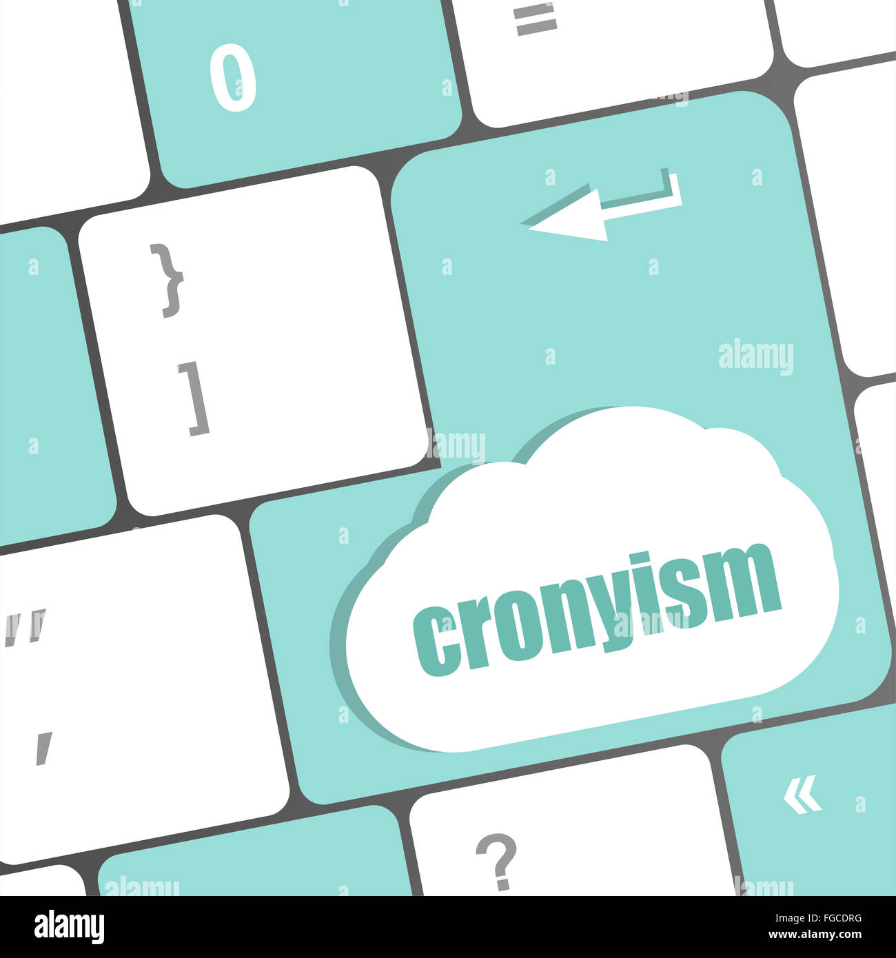 cronyism on laptop keyboard key button Stock Photo