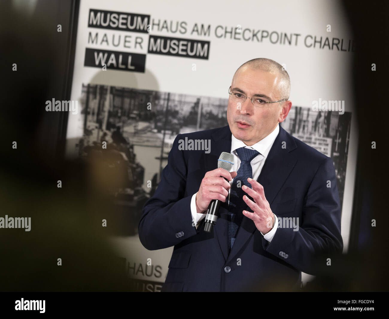 Chodorkowski press conference in Berlin Stock Photo