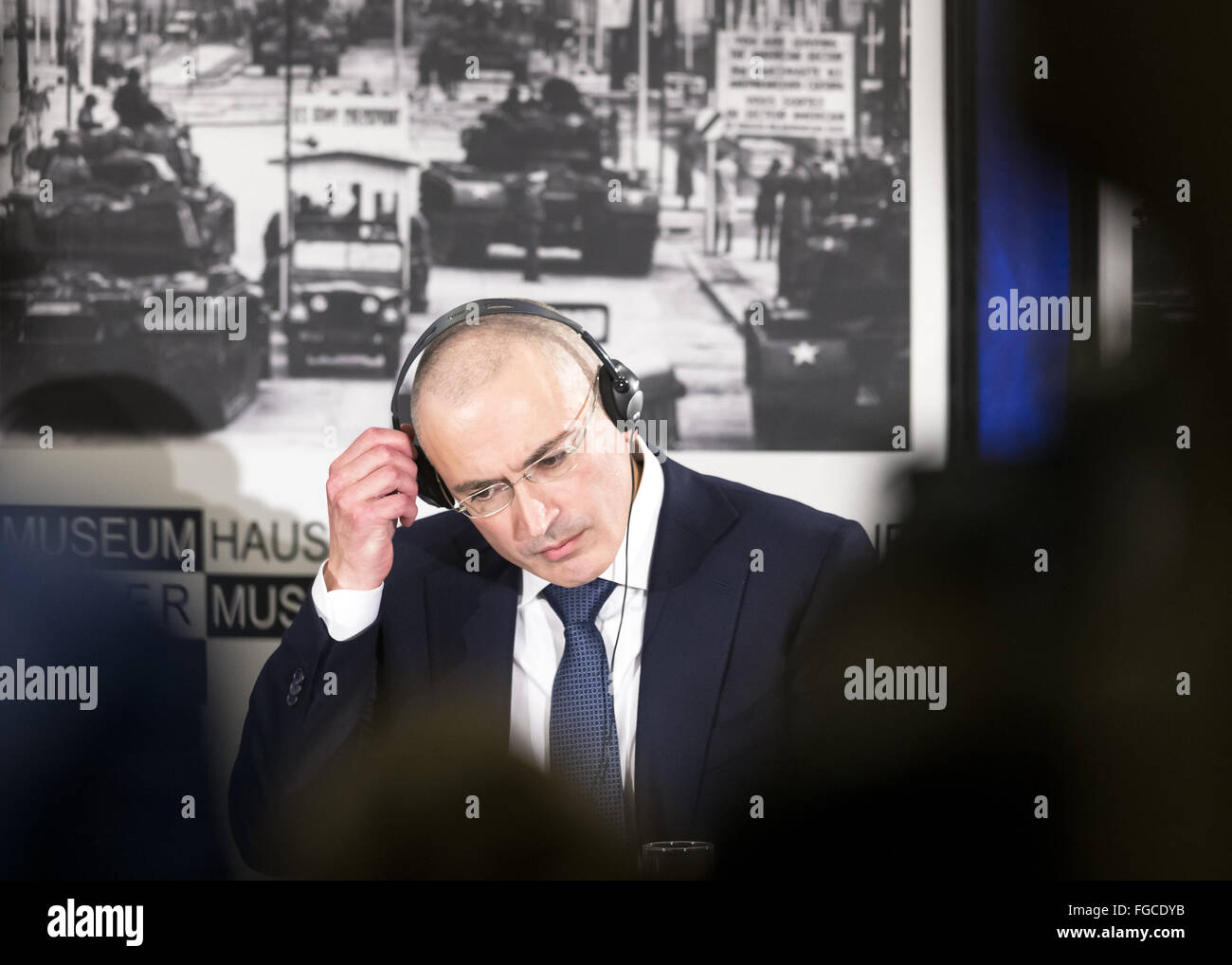 Chodorkowski press conference in Berlin Stock Photo