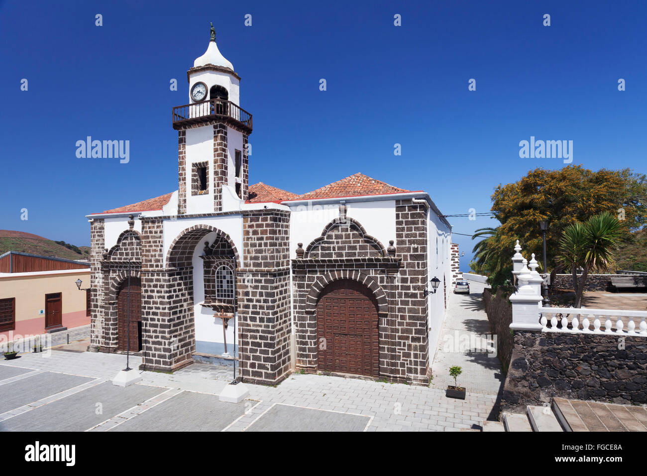 Iglesia Santa Maria de la Concepcion, Valverde, El Hierro, Canary Islands, Spain Stock Photo