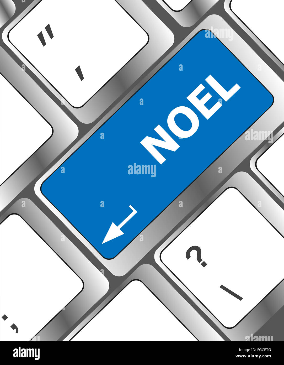 Computer keyboard key with Noel button Stock Photo Alamy