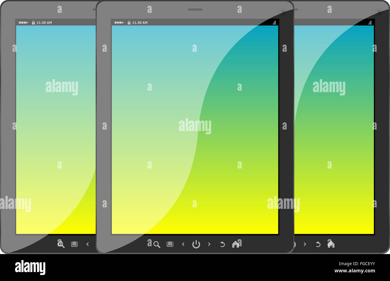 Set of color tablet pc computers Stock Photo - Alamy