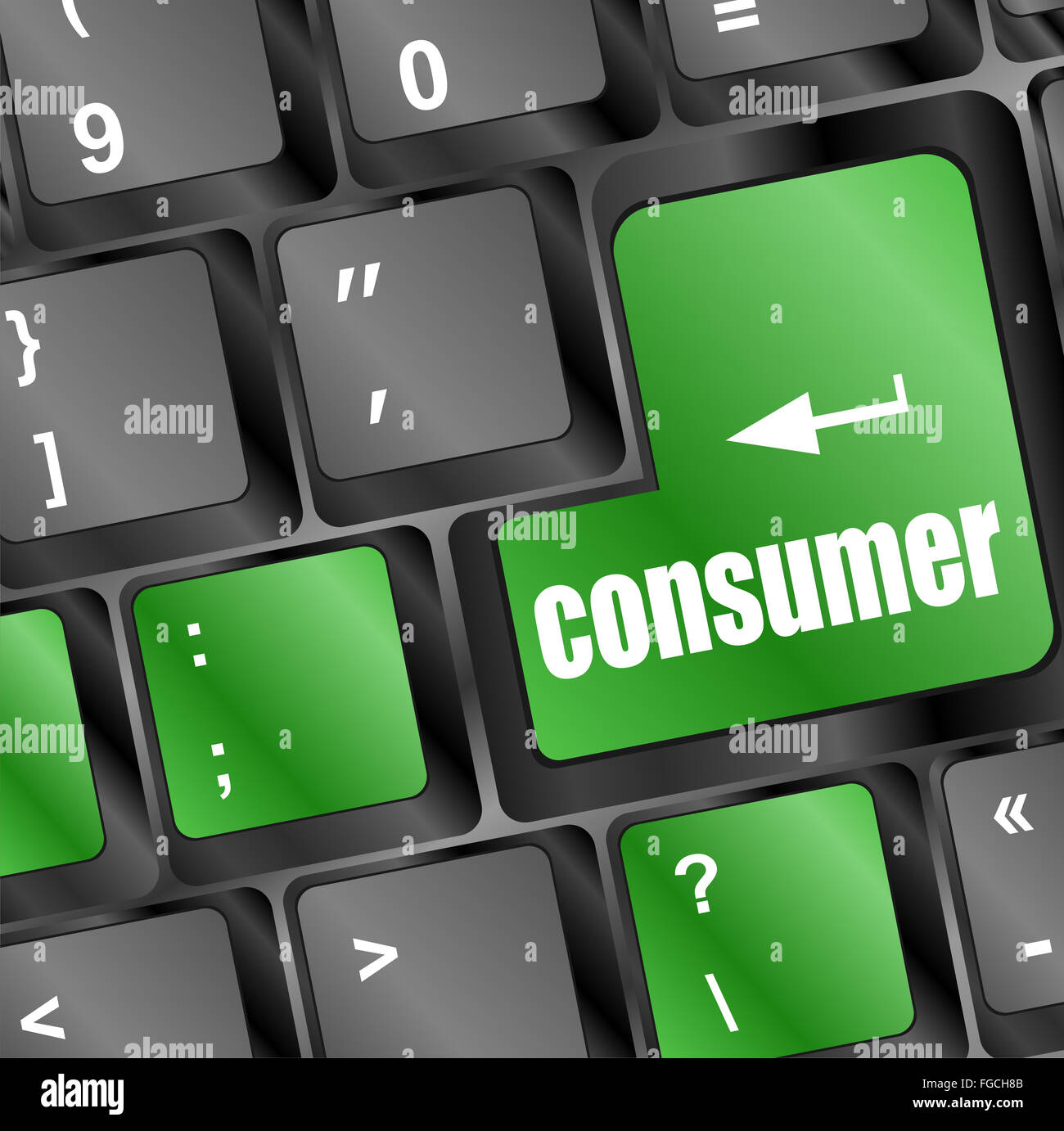 consumer message on enter key of keyboard Stock Photo Alamy