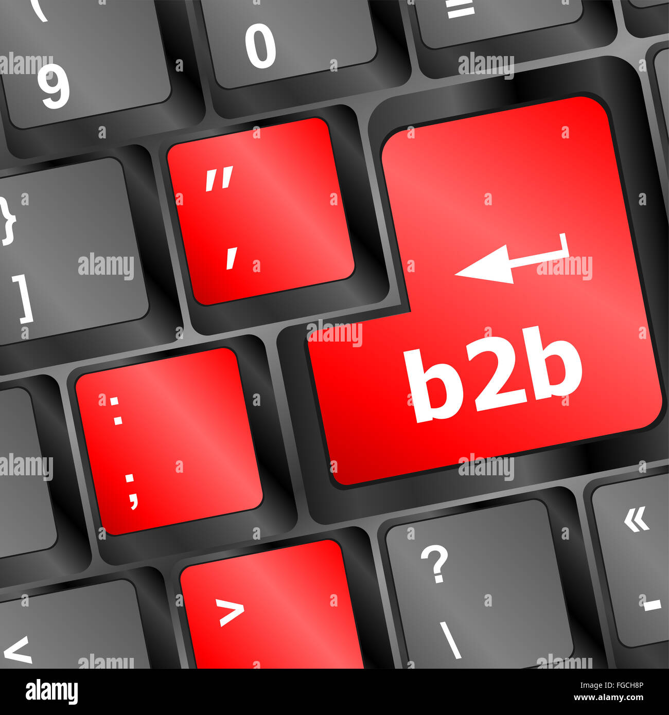 word b2b on digital keyboard key Stock Photo - Alamy