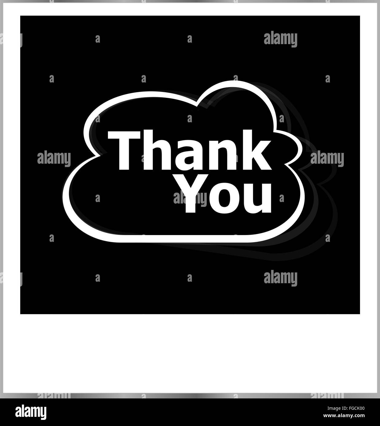 photo frame with thank you word, social concept Stock Photo