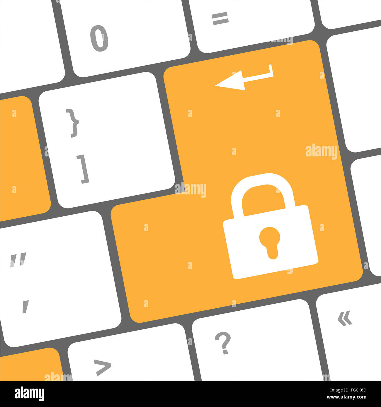 Lock button on the keyboard key Stock Photo - Alamy