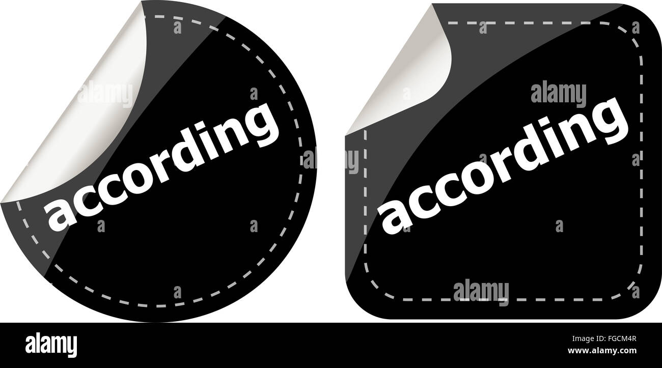 black according stickers set on white, icon button Stock Photo - Alamy