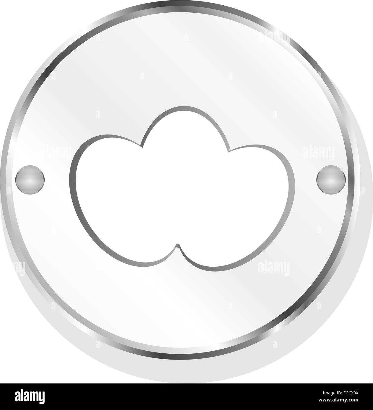 Easter Egg, web icon button isolated on white Stock Photo