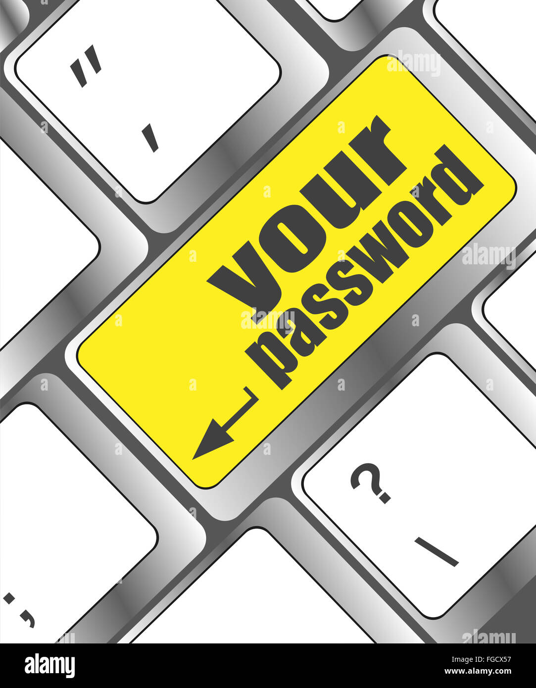 your password button on keyboard - security concept Stock Photo