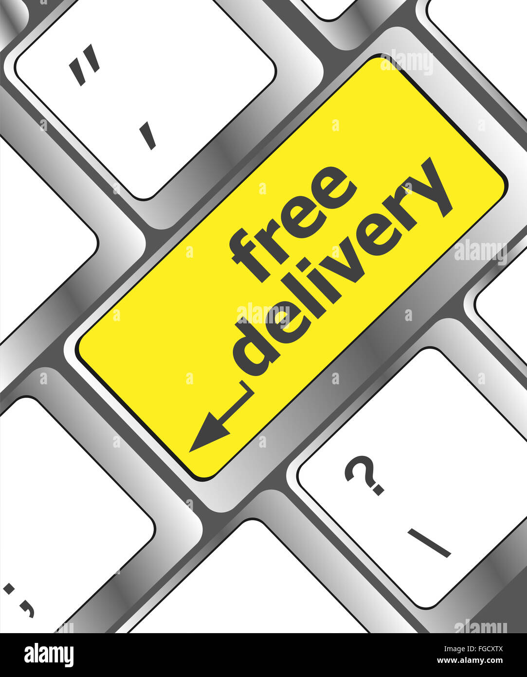 free delivery key on laptop keyboard button Stock Photo Alamy