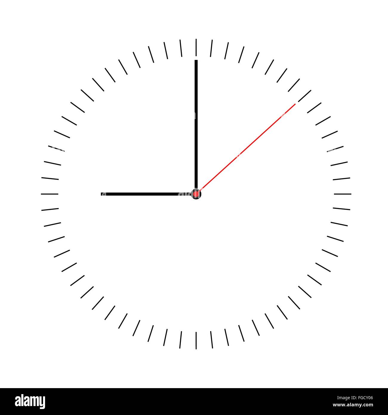 Vector clock illustration on a white background Stock Vector Image ...