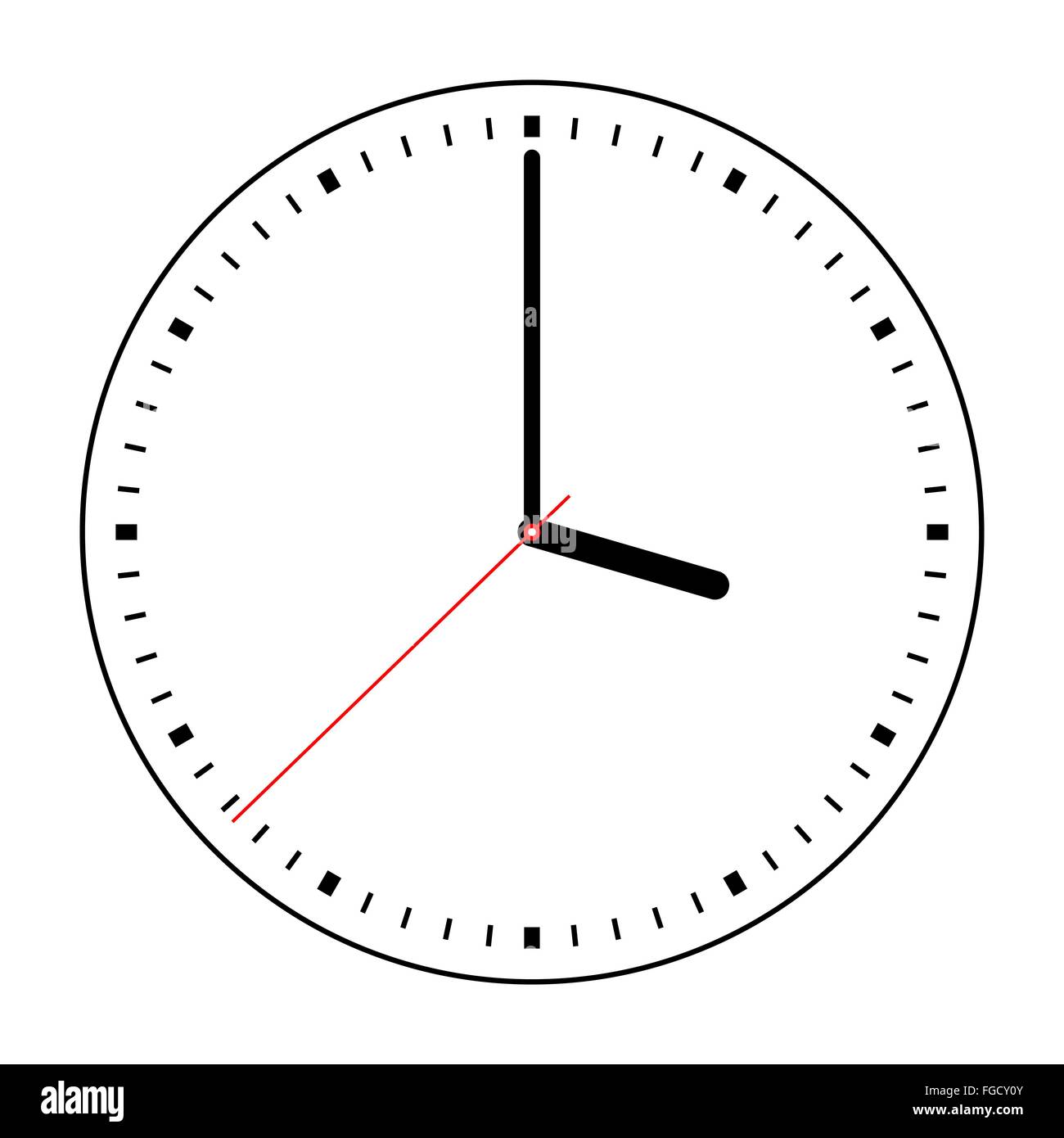 Vector clock illustration on a white background Stock Vector Image ...