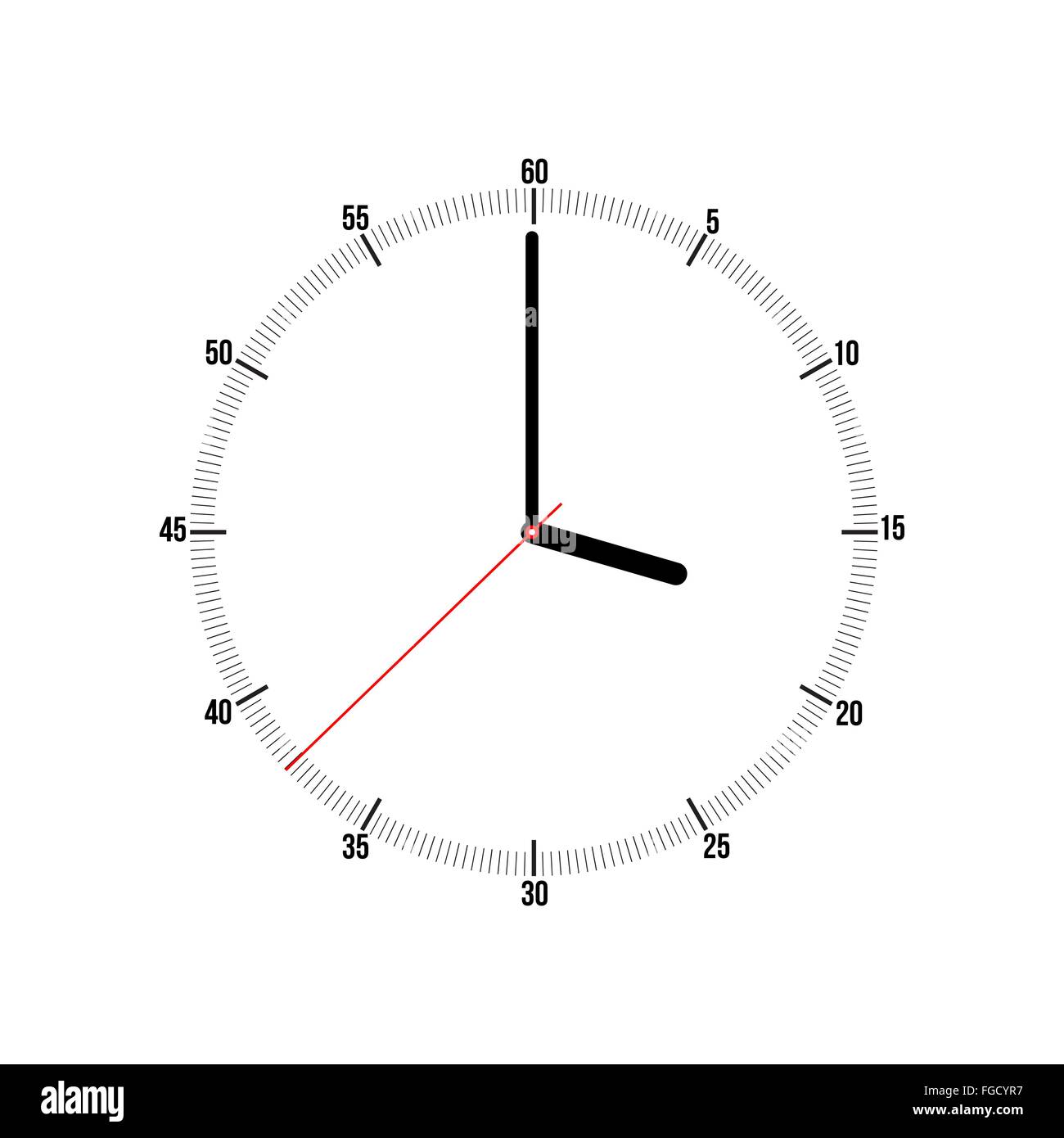 Vector clock illustration on a white background Stock Vector Image ...