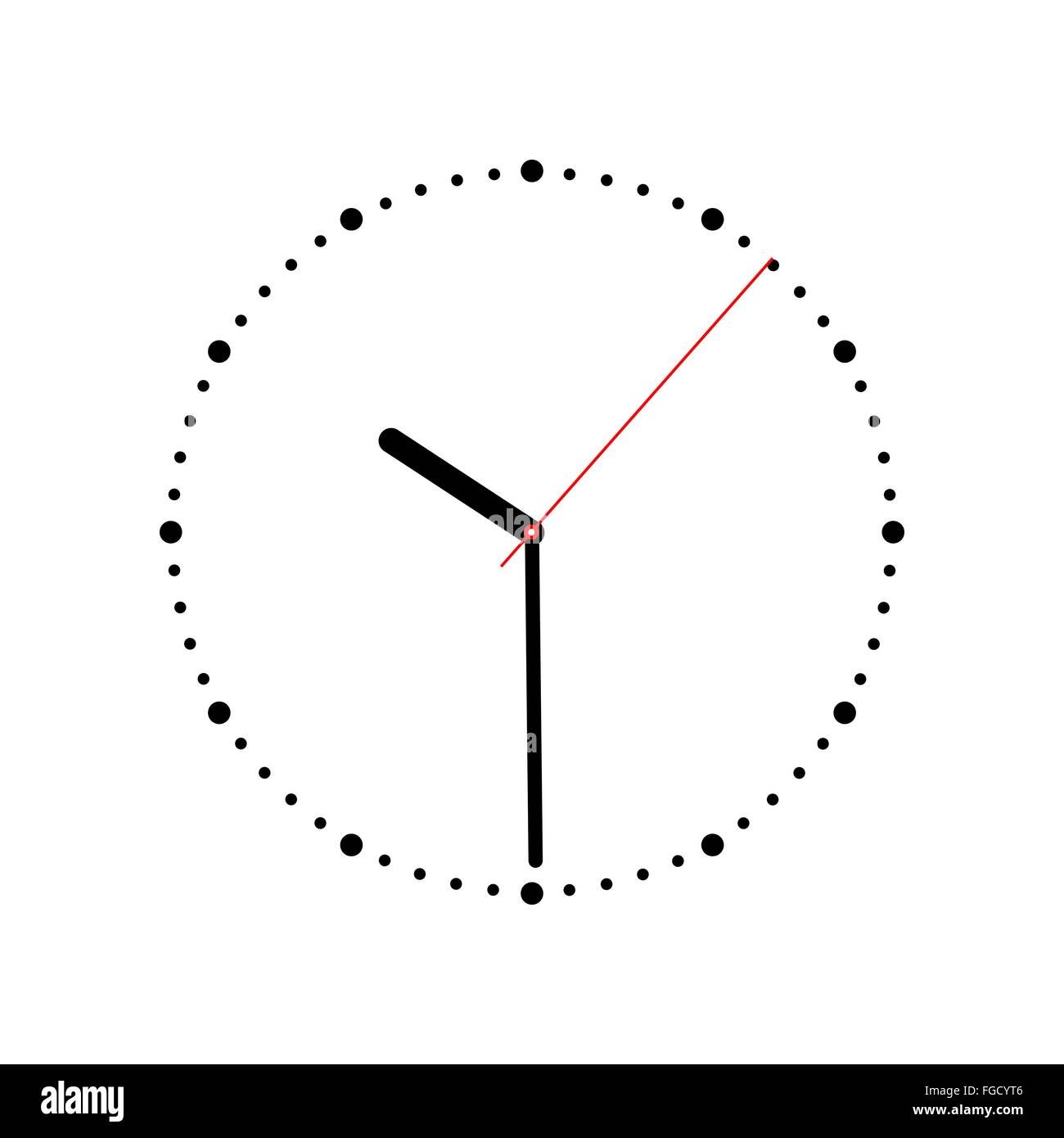 Vector clock illustration on a white background Stock Vector Image ...