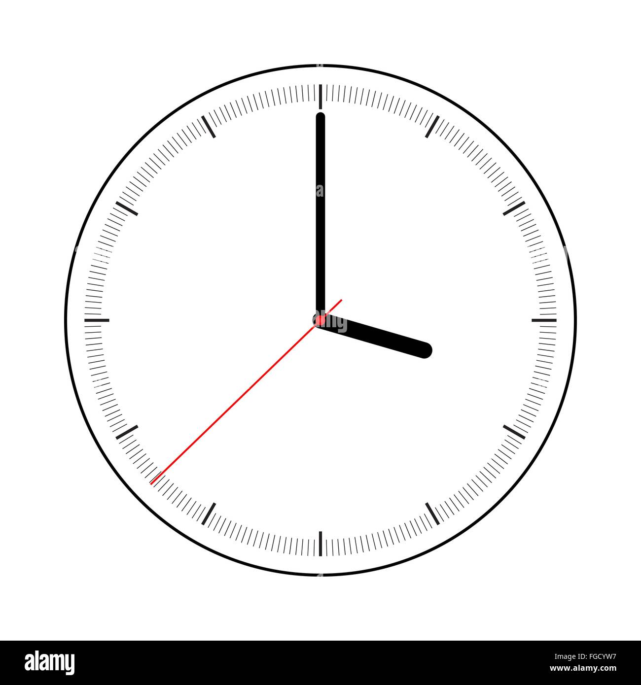 Vector clock illustration on a white background Stock Vector Image ...