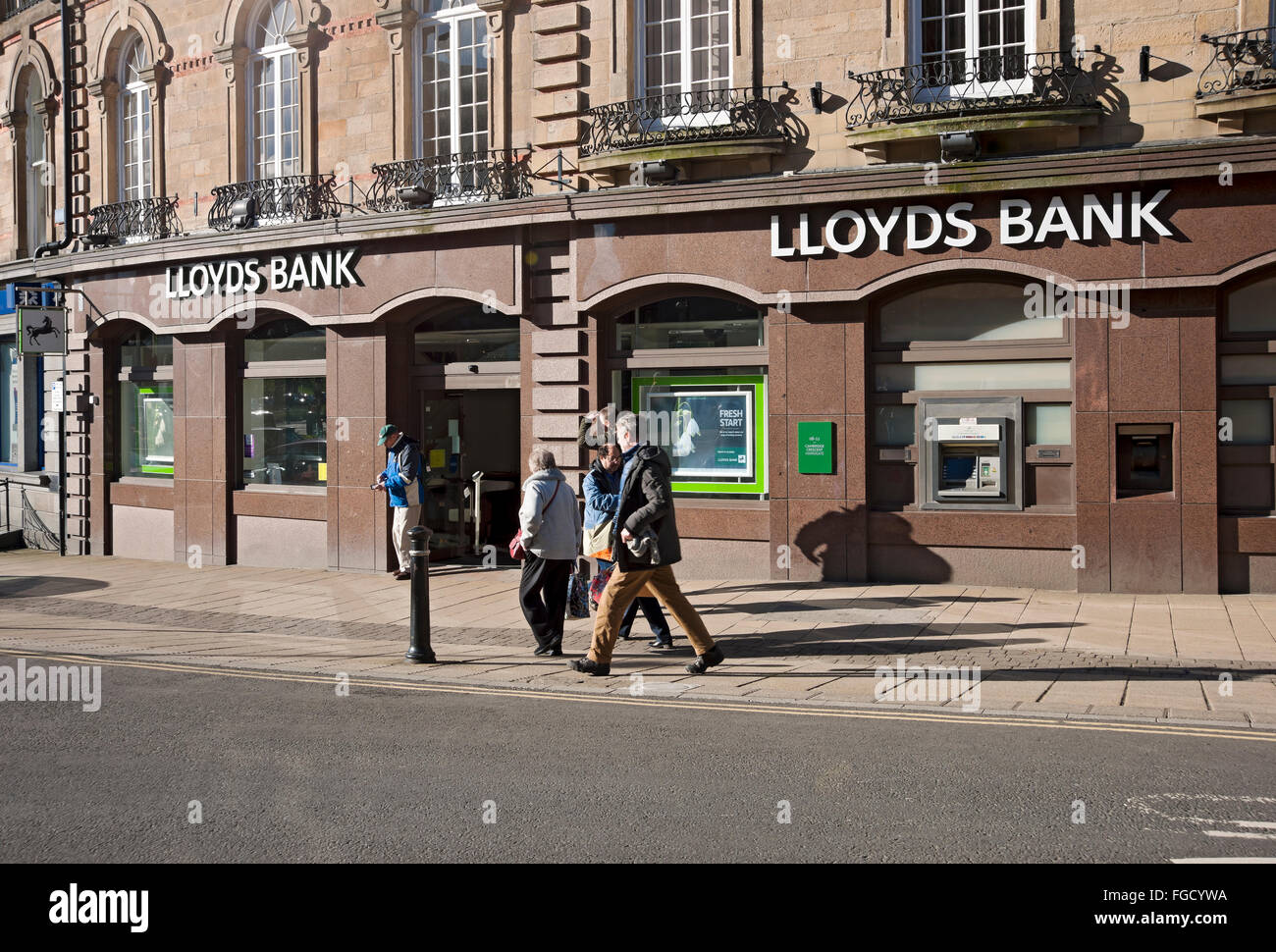 Lloyds Bank branch in the town centre Harrogate North Yorkshire England UK United Kingdom GB Great Britain Stock Photo