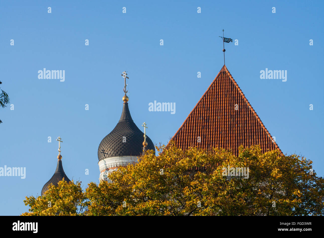 Spectacular Alexander Nevsky Cathedral In Central Tallinn On A Cloudy Summer Day Tallinn Estonia Image572833474
