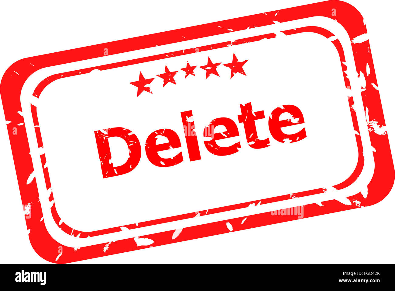 Grunge rubber stamp with word Delete Stock Photo Alamy