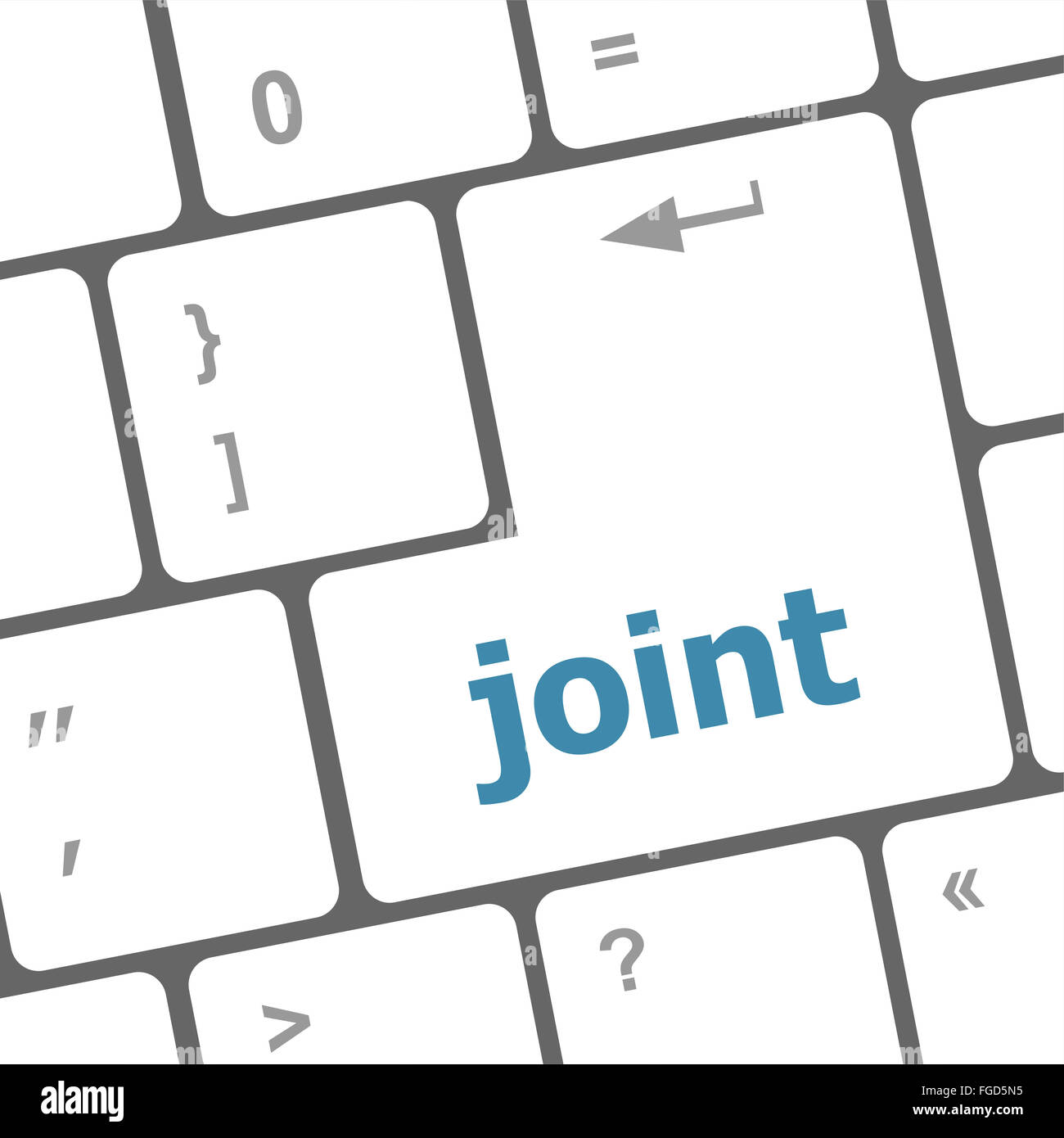 Computer keyboard keys with joint Stock Photo Alamy