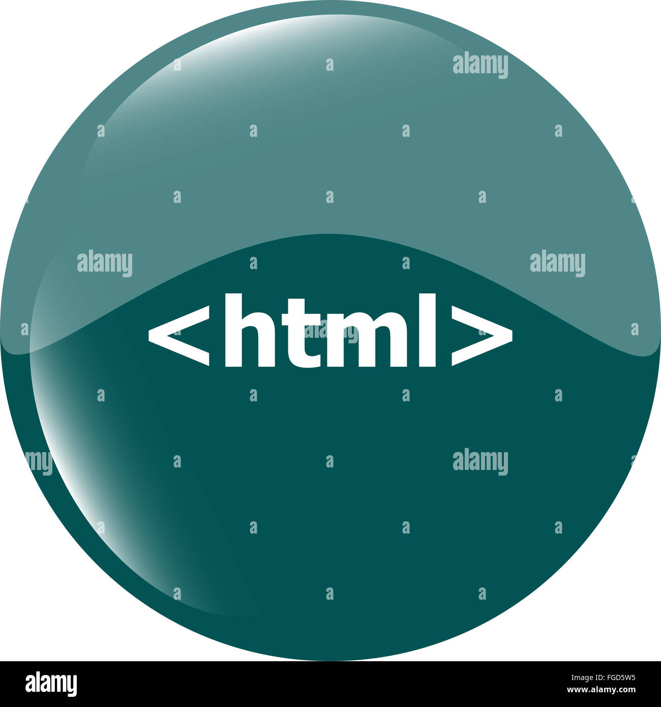 html 5 sign icon. Programming language symbol. Circles buttons Stock Photo