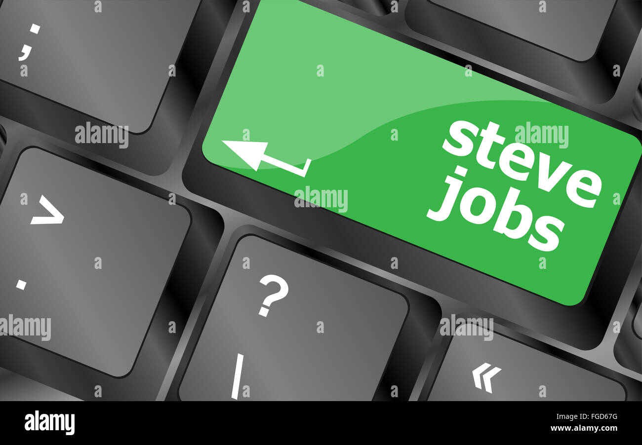 Steve Jobs button on keyboard - life concept Stock Photo - Alamy