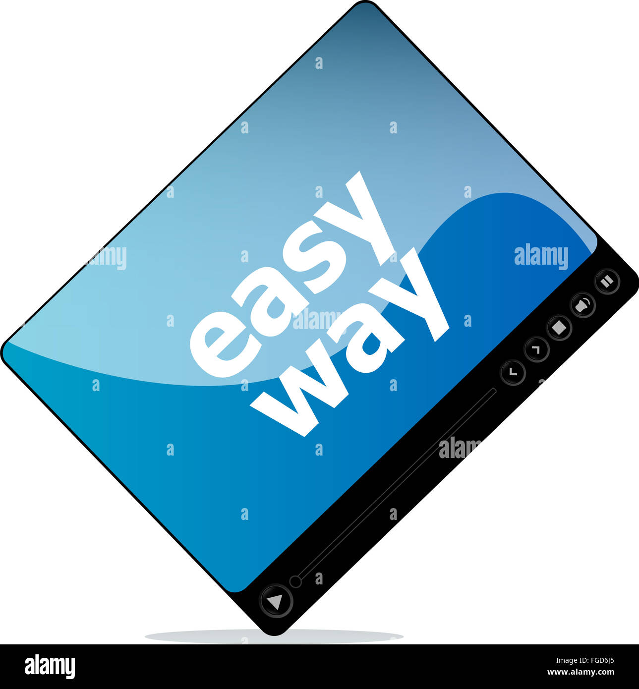 Video player for web with easy way word Stock Photo - Alamy