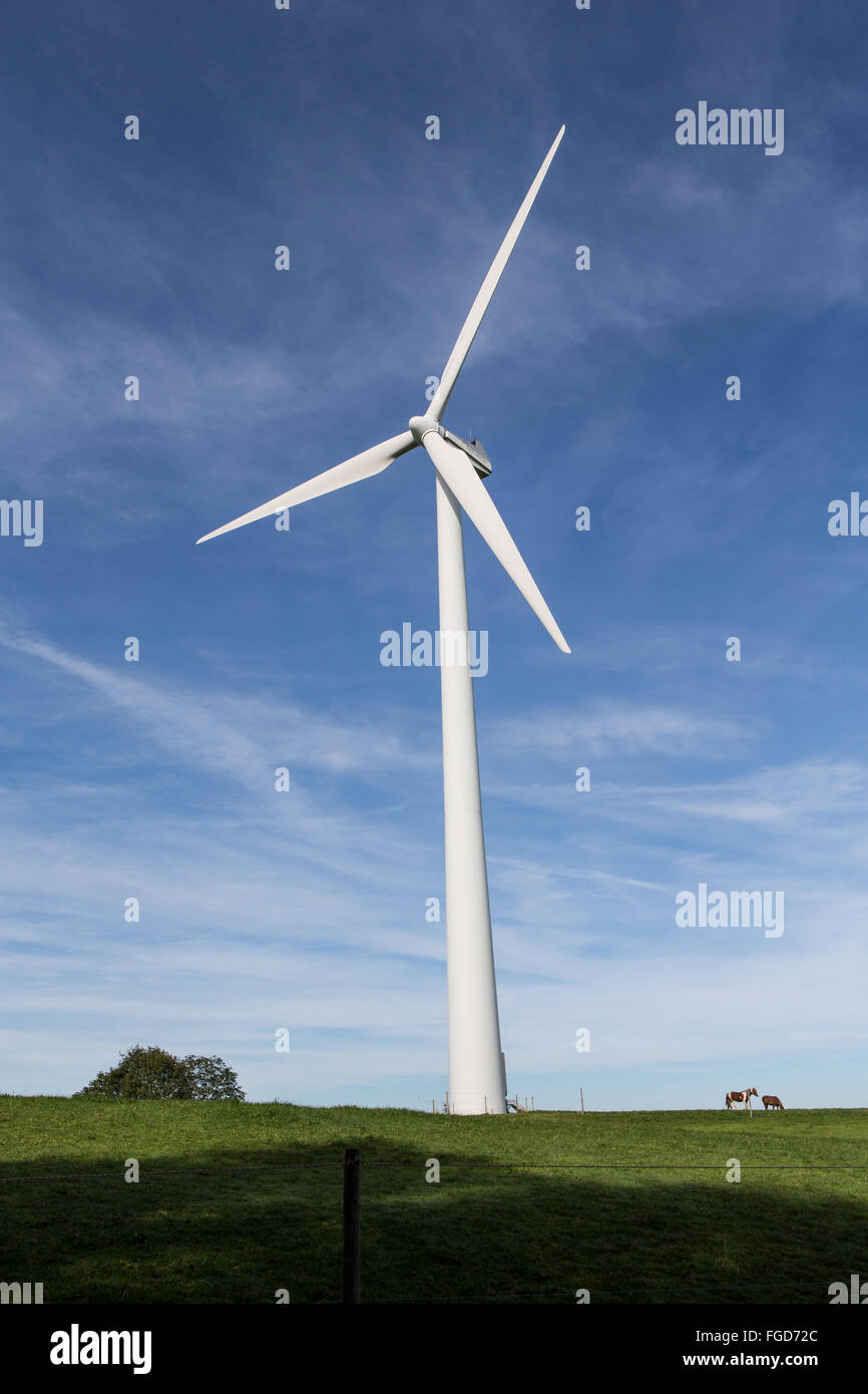 Windmill with blue sky Stock Photo