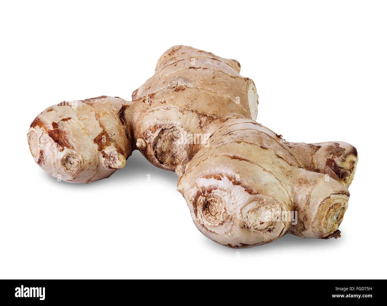 fresh ginger root isolated on white background Stock Photo